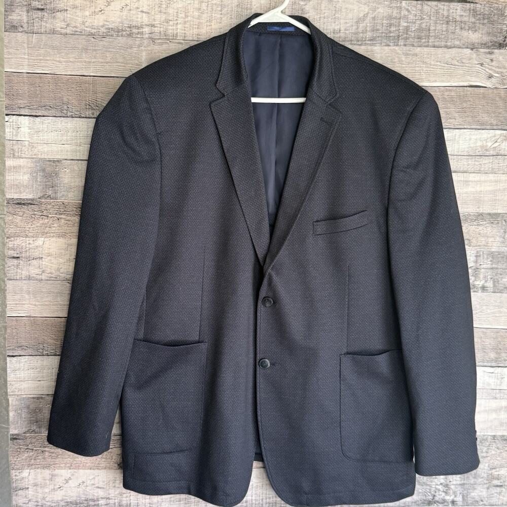 Johnston Murphy XC4 Blazer Sport Coat Mens 2XL Navy Lightweight Pockets 2 Button